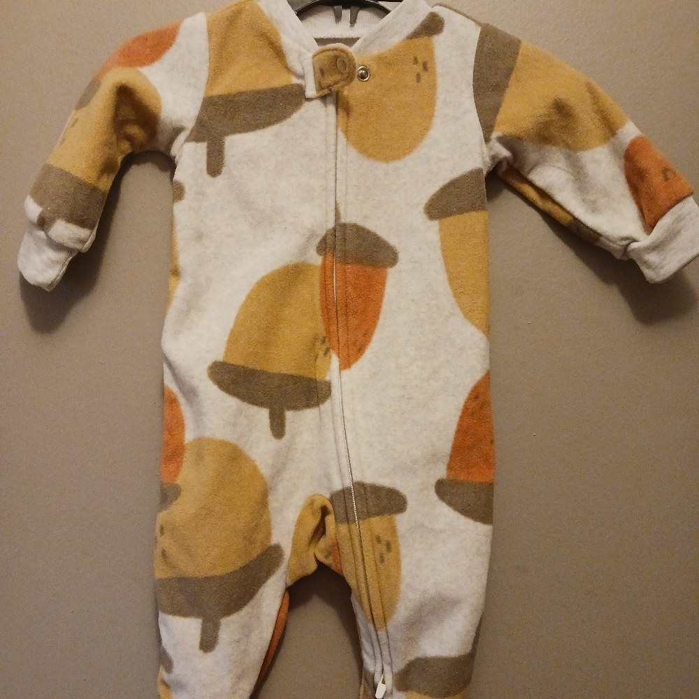 Carters 1pc fleece long sleeve footed pajamas -New